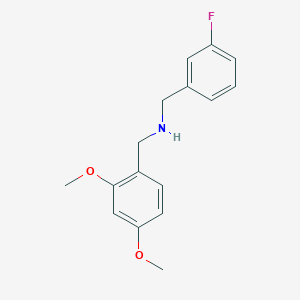 molecular formula C16H18FNO2 B5774359 N-[(2,4-dimethoxyphenyl)methyl]-1-(3-fluorophenyl)methanamine 