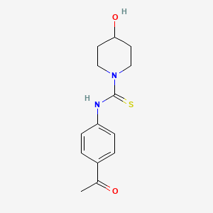 molecular formula C14H18N2O2S B5774433 N-(4-acetylphenyl)-4-hydroxypiperidine-1-carbothioamide 