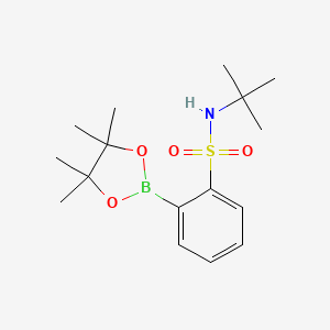 molecular formula C16H28BNO4S B577444 2-(tert-butylaMino)sulfonyl-phenylboronic acid pinacol ester CAS No. 1260231-89-7