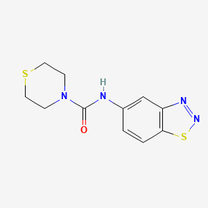 molecular formula C11H12N4OS2 B5774561 N-(1,2,3-benzothiadiazol-5-yl)thiomorpholine-4-carboxamide 