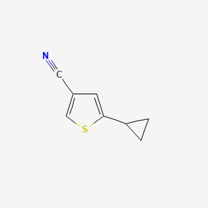 B577458 5-Cyclopropylthiophene-3-carbonitrile CAS No. 1245643-73-5