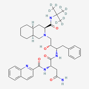 molecular formula C38H50N6O5 B577459 Saquinavir-d9 CAS No. 1356355-11-7