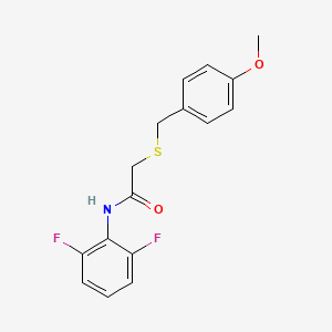 molecular formula C16H15F2NO2S B5774597 N-(2,6-difluorophenyl)-2-[(4-methoxybenzyl)sulfanyl]acetamide 