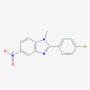 molecular formula C14H10BrN3O2 B057746 2-(4-Bromophenyl)-1-methyl-5-nitro-1H-benzo[d]imidazole CAS No. 20648-12-8