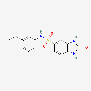 molecular formula C15H15N3O3S B5774687 N-(3-ethylphenyl)-2-oxo-2,3-dihydro-1H-1,3-benzodiazole-5-sulfonamide 