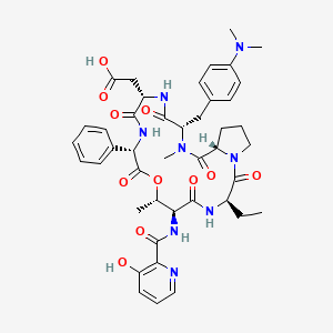 molecular formula C43H52N8O11 B577471 Vernamycin C CAS No. 14014-70-1