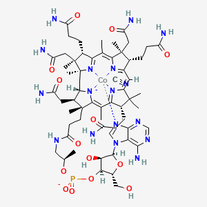 molecular formula C59H83CoN17O14P-3 B577477 Pseudovitamin B12 CAS No. 13408-75-8