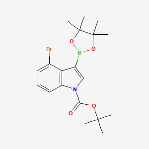 Tert-butyl 4-bromo-3-(4,4,5,5-tetramethyl-1,3,2-dioxaborolan-2-YL)-1H-indole-1-carboxylate