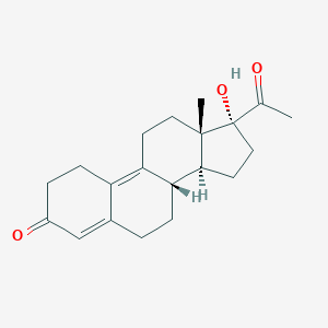 molecular formula C20H26O3 B057748 (8S,13S,14S,17R)-17-acetyl-17-hydroxy-13-methyl-1,2,6,7,8,11,12,14,15,16-decahydrocyclopenta[a]phenanthren-3-one CAS No. 14340-01-3