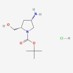 (2S,4S)-tert-Butyl 4-amino-2-(hydroxymethyl)pyrrolidine-1-carboxylate hydrochloride