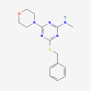 molecular formula C15H19N5OS B5774905 N-[4-(BENZYLSULFANYL)-6-MORPHOLINO-1,3,5-TRIAZIN-2-YL]-N-METHYLAMINE 