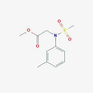 molecular formula C11H15NO4S B5774942 methyl 2-(3-methyl-N-methylsulfonylanilino)acetate 