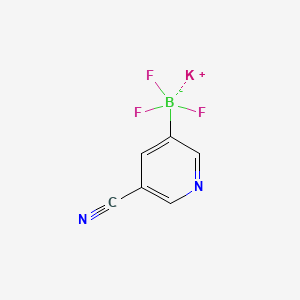 molecular formula C6H3BF3KN2 B577495 Potassium (5-cyanopyridin-3-yl)trifluoroborate CAS No. 1245906-68-6