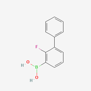 molecular formula C12H10BFO2 B577498 (2-Fluoro-[1,1'-biphenyl]-3-yl)boronic acid CAS No. 1218790-57-8