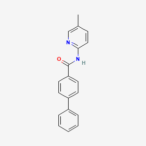 molecular formula C19H16N2O B5774982 N-(5-METHYLPYRIDIN-2-YL)-[1,1'-BIPHENYL]-4-CARBOXAMIDE 