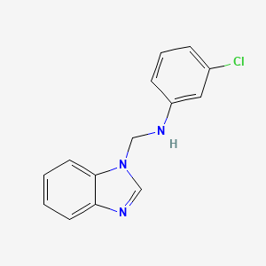 molecular formula C14H12ClN3 B5775012 N-(1,3-BENZODIAZOL-1-YLMETHYL)-3-CHLOROANILINE 