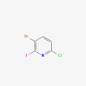 molecular formula C5H2BrClIN B577502 3-Bromo-6-chloro-2-iodopyridine CAS No. 1211529-01-9
