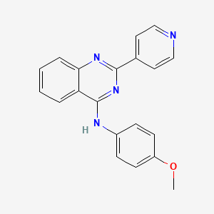 molecular formula C20H16N4O B5775099 N-(4-methoxyphenyl)-2-pyridin-4-ylquinazolin-4-amine 