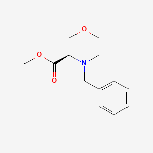 molecular formula C13H17NO3 B577517 (R)-methyl 4-benzylmorpholine-3-carboxylate CAS No. 1235134-83-4