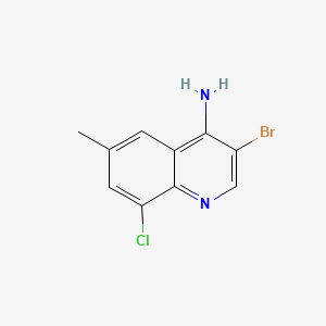 molecular formula C10H8BrClN2 B577518 3-Bromo-8-chloro-6-methylquinolin-4-amine CAS No. 1209212-83-8