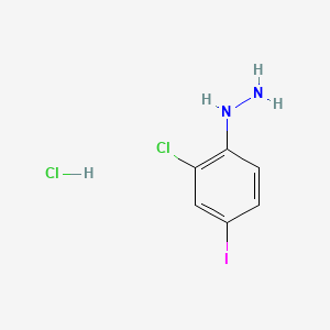 molecular formula C6H7Cl2IN2 B577519 (2-Chloro-4-iodophenyl)hydrazine hydrochloride CAS No. 1219606-21-9