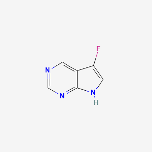 molecular formula C6H4FN3 B577522 5-fluoro-7H-Pyrrolo[2,3-d]pyrimidine CAS No. 1211587-23-3