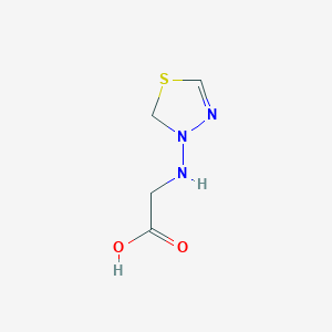 molecular formula C4H5N3O2S B577524 2-((1,3,4-Thiadiazol-3(2H)-yl)amino)acetic acid CAS No. 14364-44-4