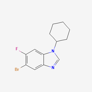 molecular formula C13H14BrFN2 B577526 5-Bromo-1-cyclohexyl-6-fluorobenzimidazole CAS No. 1365272-71-4