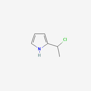 molecular formula C6H8ClN B577528 2-(1-Chloroethyl)-1H-pyrrole CAS No. 1289385-09-6