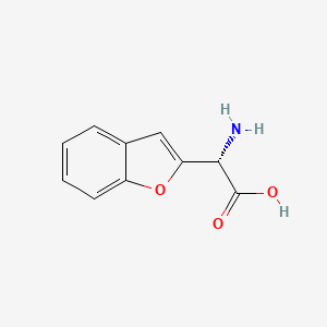 molecular formula C10H9NO3 B577530 (S)-2-Amino-2-(benzofuran-2-YL)acetic acid CAS No. 1260619-54-2