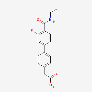 4-[4-(Ethylcarbamoyl)-3-fluorophenyl]phenylacetic acid