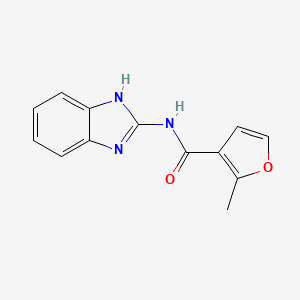 molecular formula C13H11N3O2 B5775339 N-(1H-benzo[d]imidazol-2-yl)-2-methylfuran-3-carboxamide 