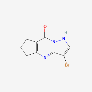molecular formula C9H8BrN3O B577534 3-Bromo-6,7-dihydro-4H-cyclopenta[d]pyrazolo[1,5-a]pyrimidin-8(5H)-one CAS No. 1310249-56-9