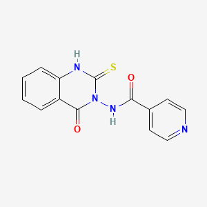 molecular formula C14H10N4O2S B5775345 N-(4-oxo-2-sulfanylidene-1,2,3,4-tetrahydroquinazolin-3-yl)pyridine-4-carboxamide 