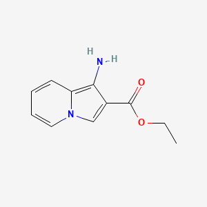 molecular formula C11H12N2O2 B577535 Ethyl 1-aminoindolizine-2-carboxylate CAS No. 14718-81-1