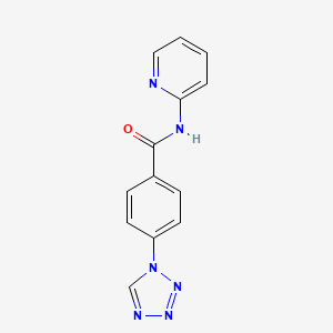 molecular formula C13H10N6O B5775359 N-(PYRIDIN-2-YL)-4-(1H-1,2,3,4-TETRAZOL-1-YL)BENZAMIDE 