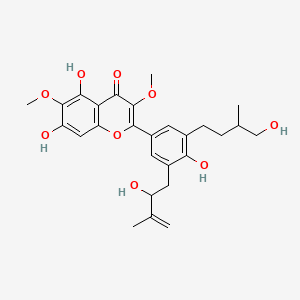 molecular formula C27H32O9 B577537 dodoviscin A CAS No. 1372527-25-7