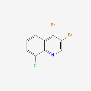 molecular formula C9H4Br2ClN B577538 3,4-Dibromo-8-chloroquinoline CAS No. 1210818-38-4