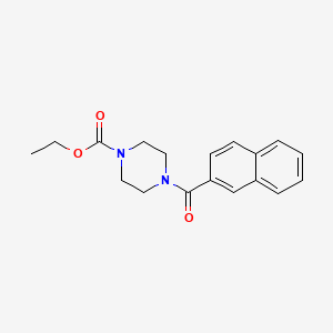 molecular formula C18H20N2O3 B5775380 Ethyl 4-(2-naphthoyl)piperazine-1-carboxylate 