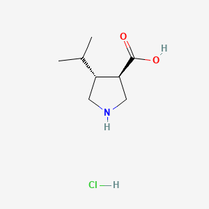 (3R,4R)-rel-4-isopropylpyrrolidine-3-carboxylic acid hydrochloride