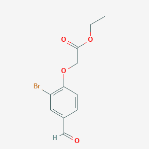 molecular formula C11H11BrO4 B5775446 Ethyl 2-(2-bromo-4-formylphenoxy)acetate 