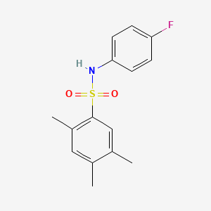 molecular formula C15H16FNO2S B5775450 n-(4-Fluoro-phenyl)-2,4,5-trimethyl-benzenesulfonamide 