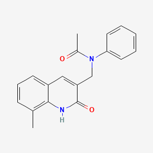 molecular formula C19H18N2O2 B5775487 N-[(2-hydroxy-8-methyl-3-quinolinyl)methyl]-N-phenylacetamide 