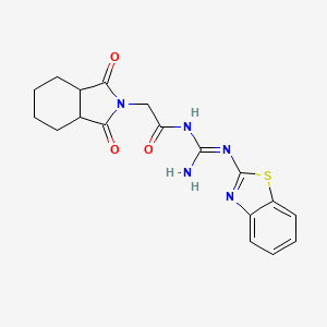 molecular formula C18H19N5O3S B5775550 N-(1,3-BENZOTHIAZOL-2-YL)-N''-[2-(1,3-DIOXOOCTAHYDRO-2H-ISOINDOL-2-YL)ACETYL]GUANIDINE 
