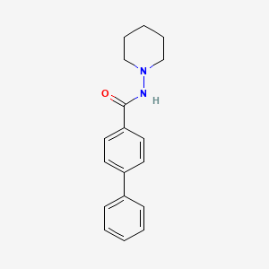 molecular formula C18H20N2O B5775582 N-(piperidin-1-yl)biphenyl-4-carboxamide 