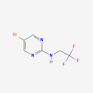 molecular formula C6H5BrF3N3 B577559 5-Bromo-N-(2,2,2-trifluoroethyl)pyrimidin-2-amine CAS No. 1245563-08-9