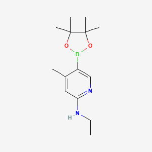 n-Ethyl-4-methyl-5-(4,4,5,5-tetramethyl-1,3,2-dioxaborolan-2-yl)pyridin-2-amine