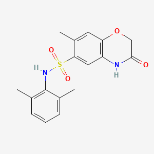 molecular formula C17H18N2O4S B5775632 N-(2,6-dimethylphenyl)-7-methyl-3-oxo-3,4-dihydro-2H-1,4-benzoxazine-6-sulfonamide CAS No. 864544-85-4