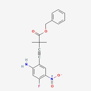 Benzyl 4-(2-amino-4-fluoro-5-nitrophenyl)-2,2-dimethylbut-3-ynoate