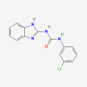 molecular formula C14H11ClN4O B5775652 N-(1H-1,3-BENZIMIDAZOL-2-YL)-N'-(3-CHLOROPHENYL)UREA 